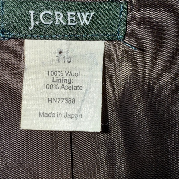 J. Crew Brown 100% Wool Blazer 2 button Size 10 Tall Corpcore Career - Picture 10 of 11